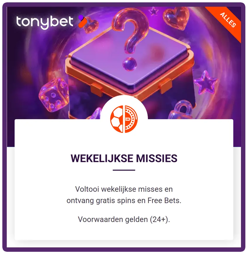 TonyBet Wekelijkse Missies