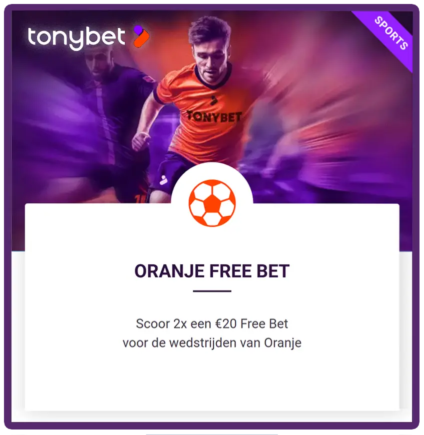 TonyBet Gratis wedden met Free Bets
